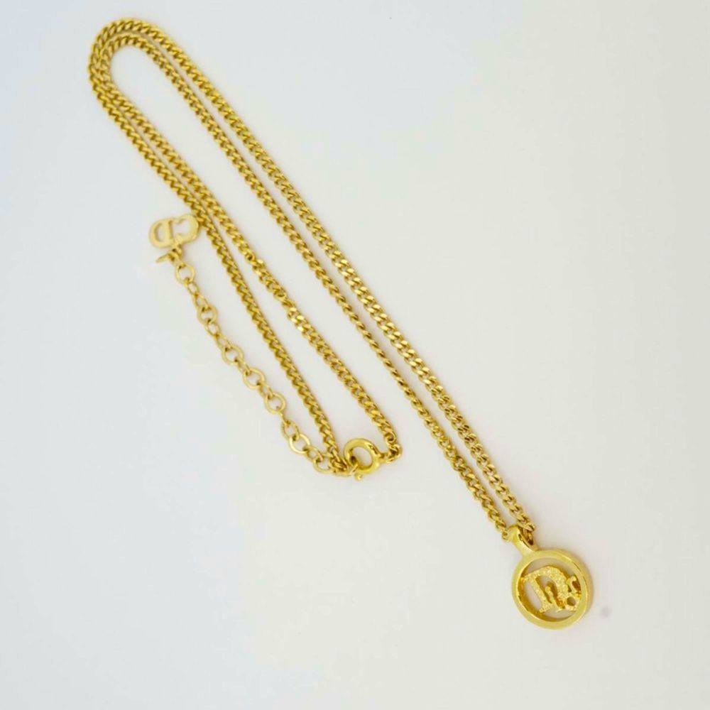 Auth Christian Dior Logo Necklace 399$